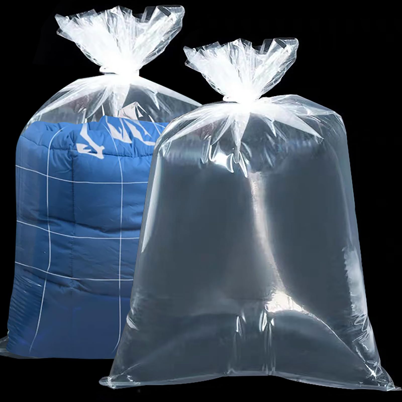 Sacchetti Di Plastica Extra Grandi 100x150 Cm - 2 Pezzi, Trasparenti E Impermeabili Per Conservazione E Traslochi