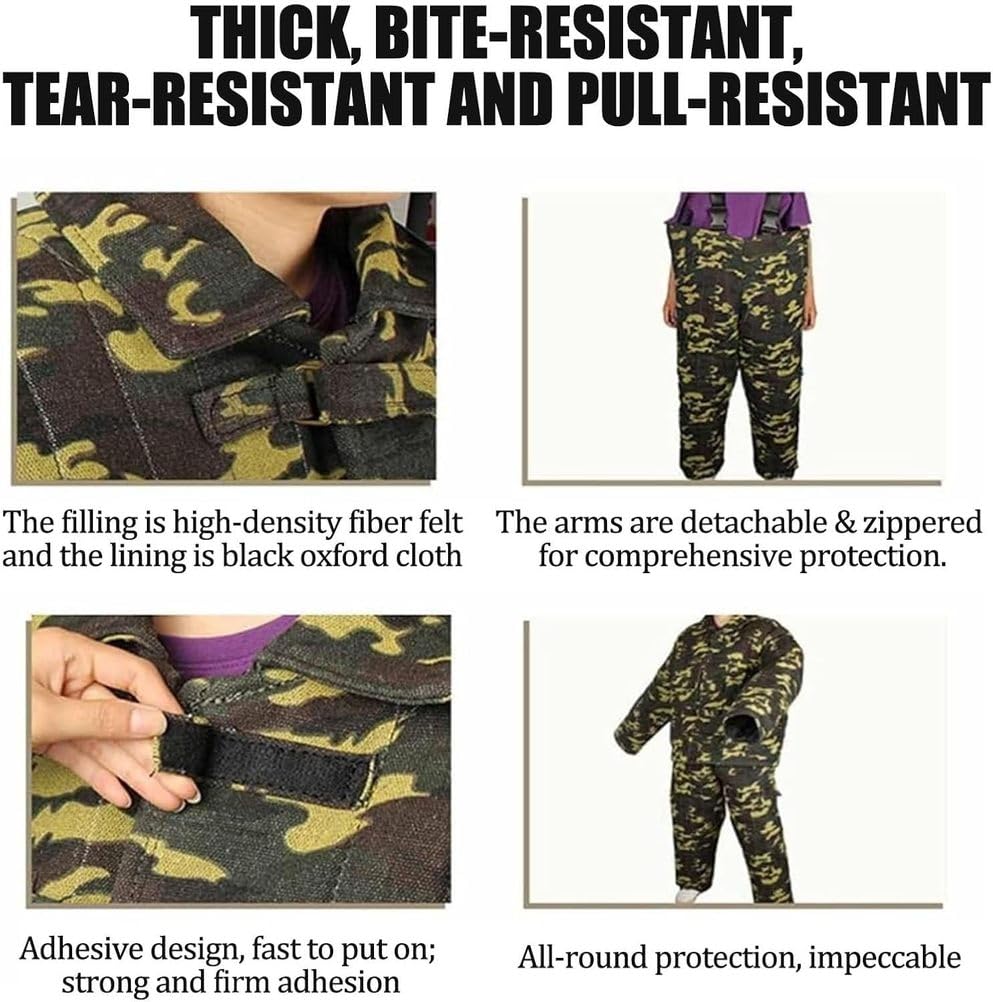 Traje De Adiestramiento Canino para Exteriores - Ropa Protectora Militar para Perros, Ideal para Entrenamiento Y Control De Mordeduras - Chaqueta Resistente para Adiestramiento Canino Policial