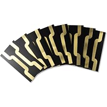 Yipscazo Peel and Stick backsplash 3 x 6 Inches 3D PVC Composite Wall Tile Stick on Backsplash Tile for Kitchen Bathroom, Laundry Room, FireplaceBlack with Gold, 32 Pieces