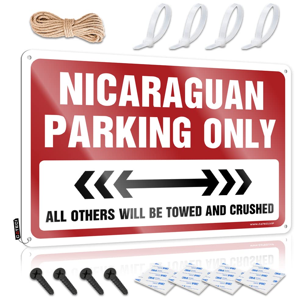 Fzfn Colour Tin Metal Decor Ideas Gorgeous Nicaraguan Parking Only For Farmhouse - Camper Decor Customizable(30X40cm)