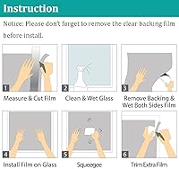 Vista 7 de Película decorativa de privacidad para ventana, película 3D para puerta, adhesivo estático, protección de privacidad, control de calor, anti rayos