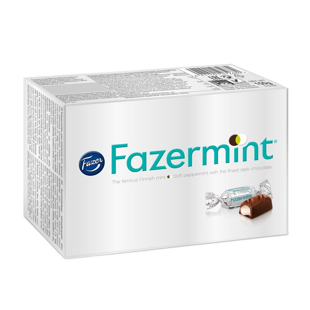 12 cajas x 150 g de Fazer Fazermint - cremoso - menta - chocolate oscuro - caramelos - chocolates - pralinés