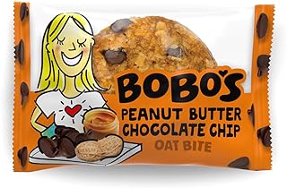 Bobo's Oat Bites, Peanut Butter Chocolate Chip, 1.3 oz Bites (30 Pack Box), Gluten Free Whole Grain Snack, Vegan On-The-Go