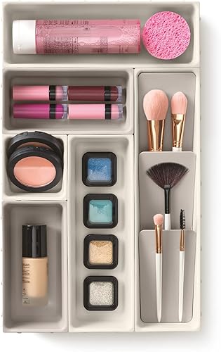 Miniatura 3 de Joseph Joseph Viva - Juego modular de organizador de cajones de belleza de 7 piezas, cajas de almacenamiento divisores para maquillaje, artículos de