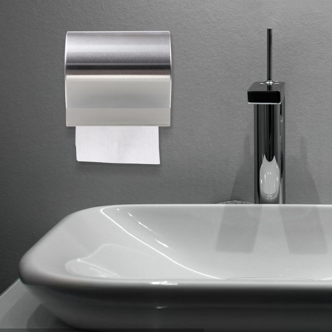 Stilvoller Toilettenpapierhalter zur Wandmontage mit Ablage - Moderner Kaktus Design Taschentuchrollenspender für Bad & WC, einfache Installation, platzsparend, 13 cm x 13 cm x 13 cm