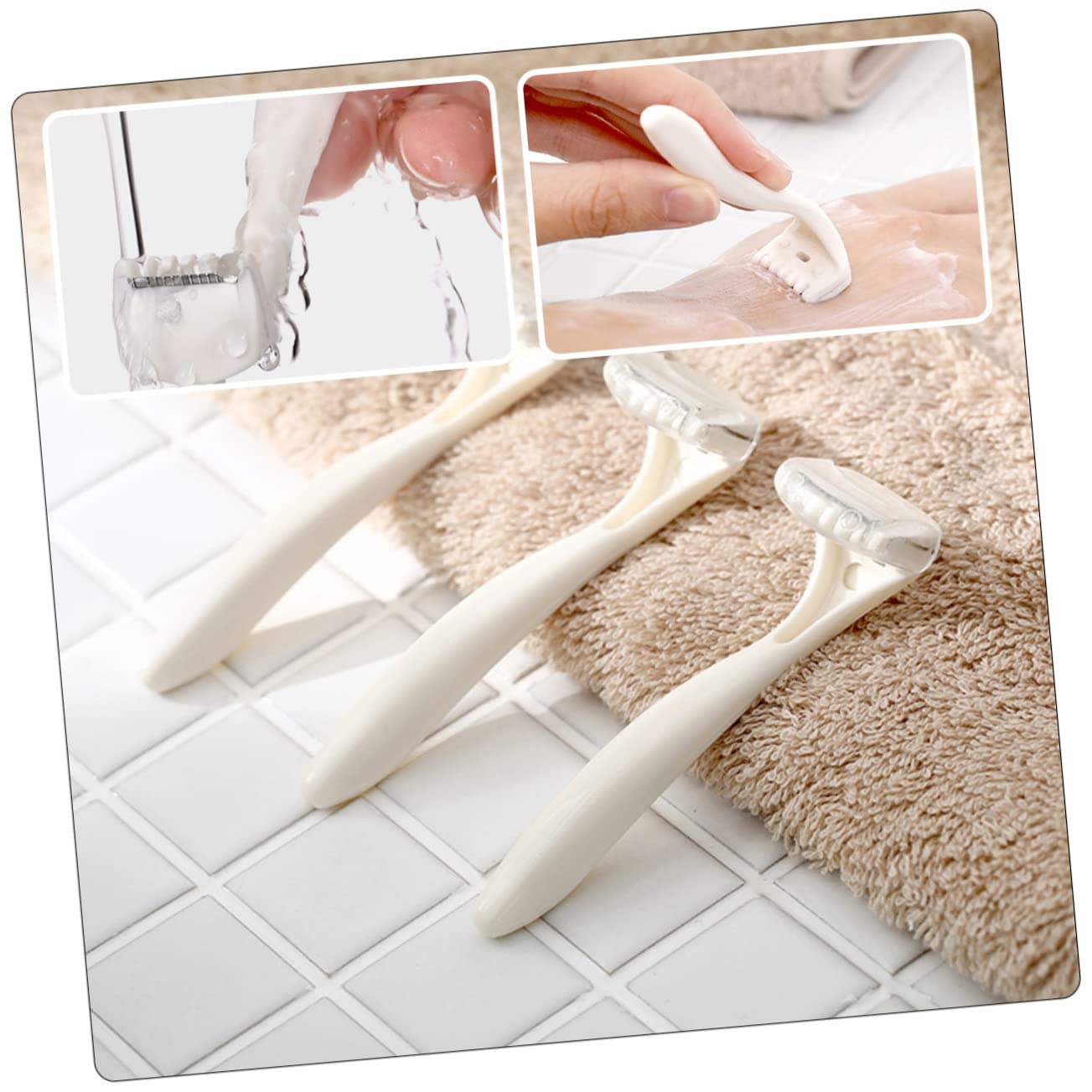 minkissy 3sets Stainless Steel Hair Trimmer for Women Multi-use Hair Shaver Manual Shaver Women's Trimmer 3pcs*3