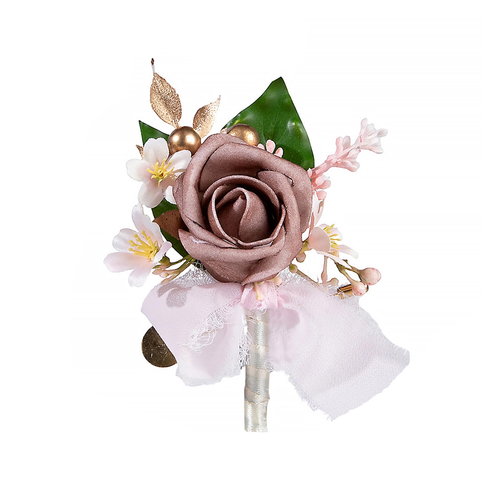 Poystng Artificial Flower Corsage for Bride and Groom with Realistic Detail Perfect for Western Weddings Permanent Fraudulent Flower Boutonniere