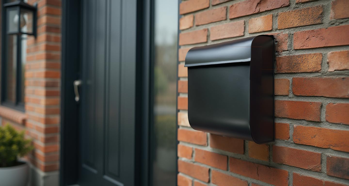 NACH Mailboxes for Outside Wall Mount, 12 x 4.5 x 10 inch, Copper Mail Box Wall Mounted, Waterproof Mailbox for Door - The Dominion Mailbox