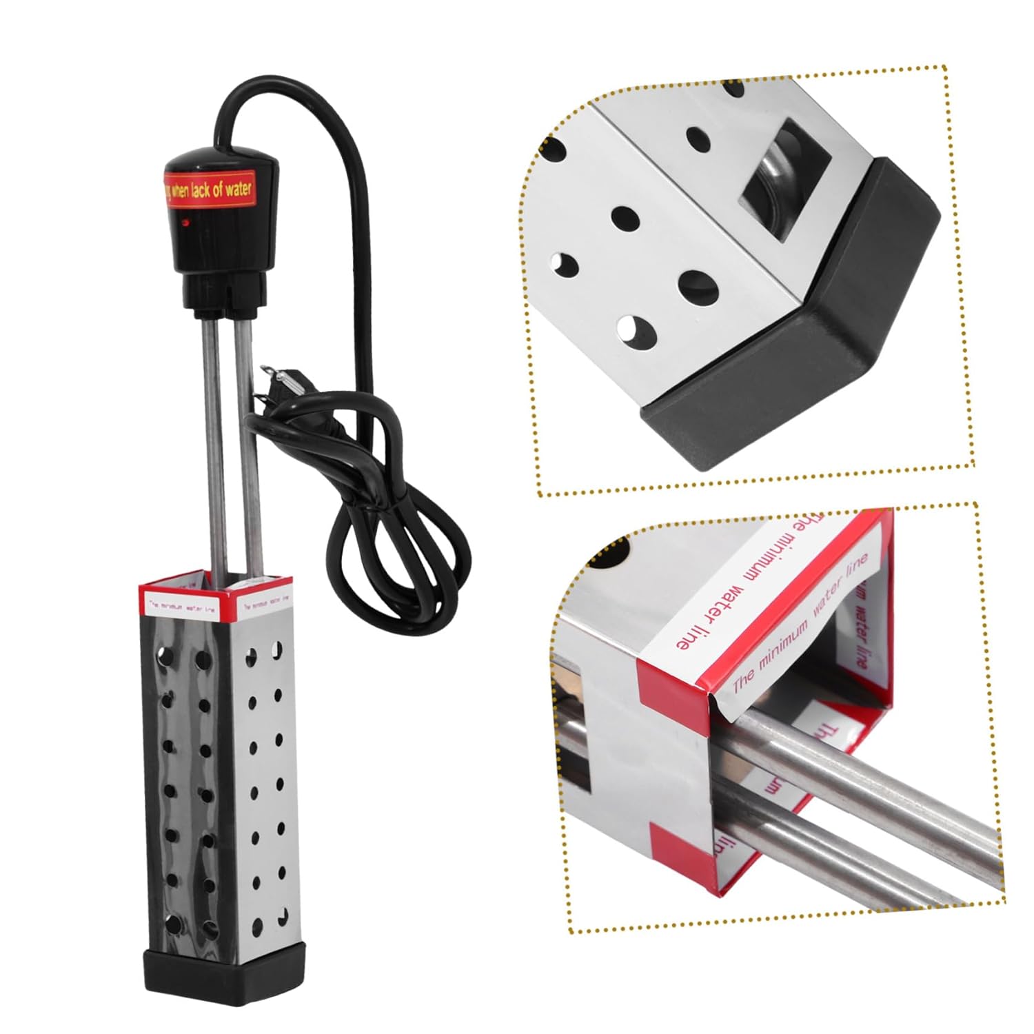 1500w Pool Heater Water Warmer for Inflatable Pool Electric Heater for Bathtub Outdoor Plug