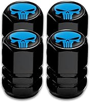Vista 1 de 4 tapas de vástago de válvula de neumático de automóvil con forma de calavera, cubiertas universales de metal a prueba de polvo, tapas de aire