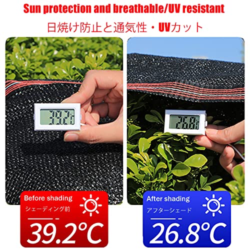 Vela de sombra negra contra el calor sofocante con protección solar 3