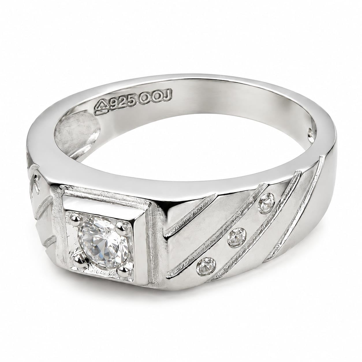 925 sterling silver ring for men | bis hallmarked | cz studded | multiple designs available