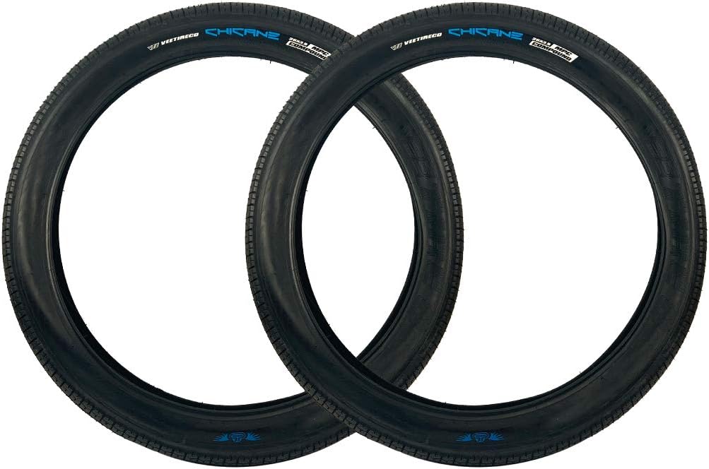 SE Bikes Chicane 26 x 3.5 BMX Durable Wire Bead Replacement OEM Dirt Street Bike Tire Bundle (Black)