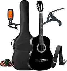 Kit Violão Acústico Bravo An100 Iniciante Nylon Clássico + Acessórios (Black)