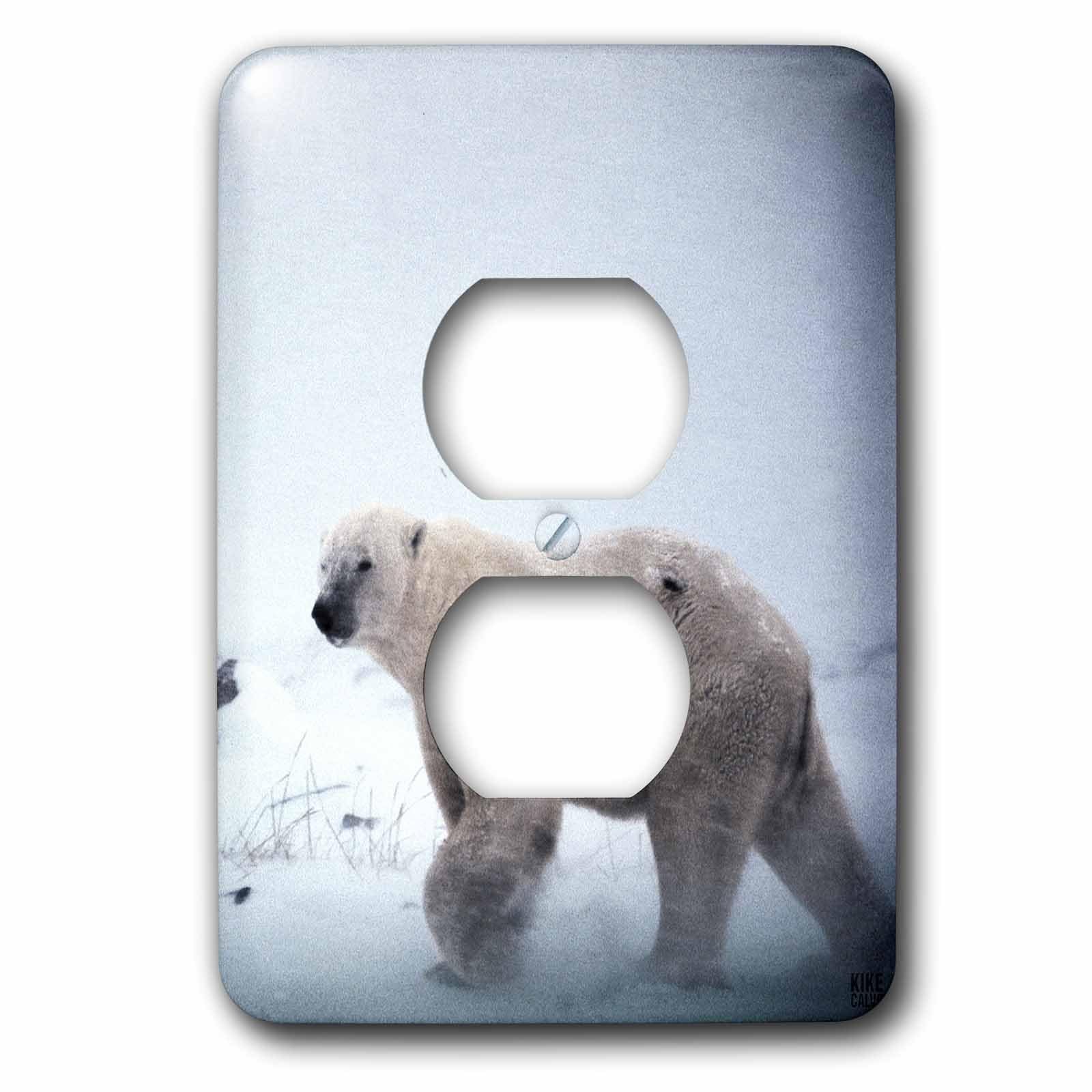 Housse de prise 2 prises ours polaire pour embellir la décoration murale