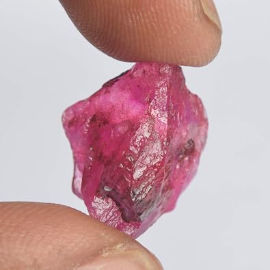 GEMHUB 1 Piece Red Ruby 11.50 Ct Natural Ruby Mineral Specimens Red Raw Ruby Loose Gemstone