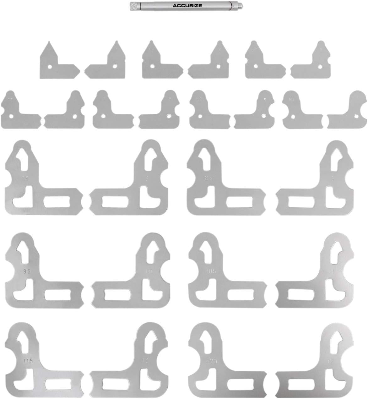 Accusize Industrial Tools 26 Pc Radius Gauge Set Metric 0.5 mm -13.0 mm Gauges with Holder, Eg02-5026