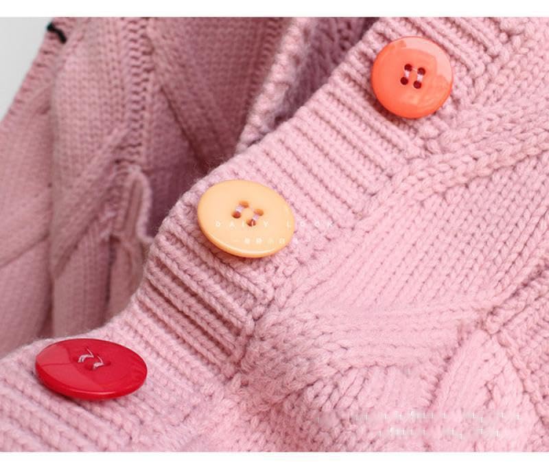 Image of Women's Cable Knit Open Front Cardigan V-Neck Button Down Embroidery Wool Blend Sweater Coat