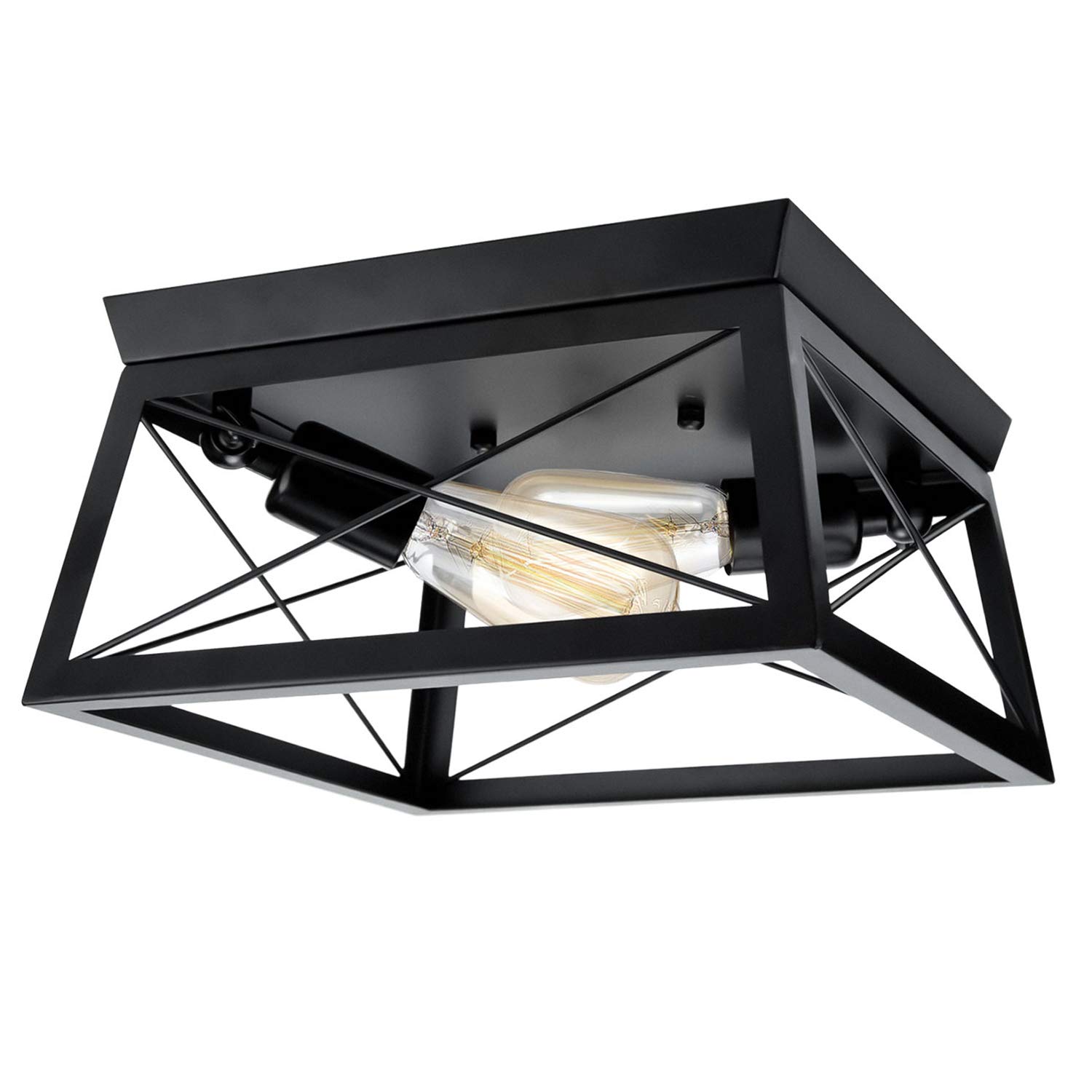 Buy Industrial Ceiling Light Easric 2 Lights Vintage Semi Flush