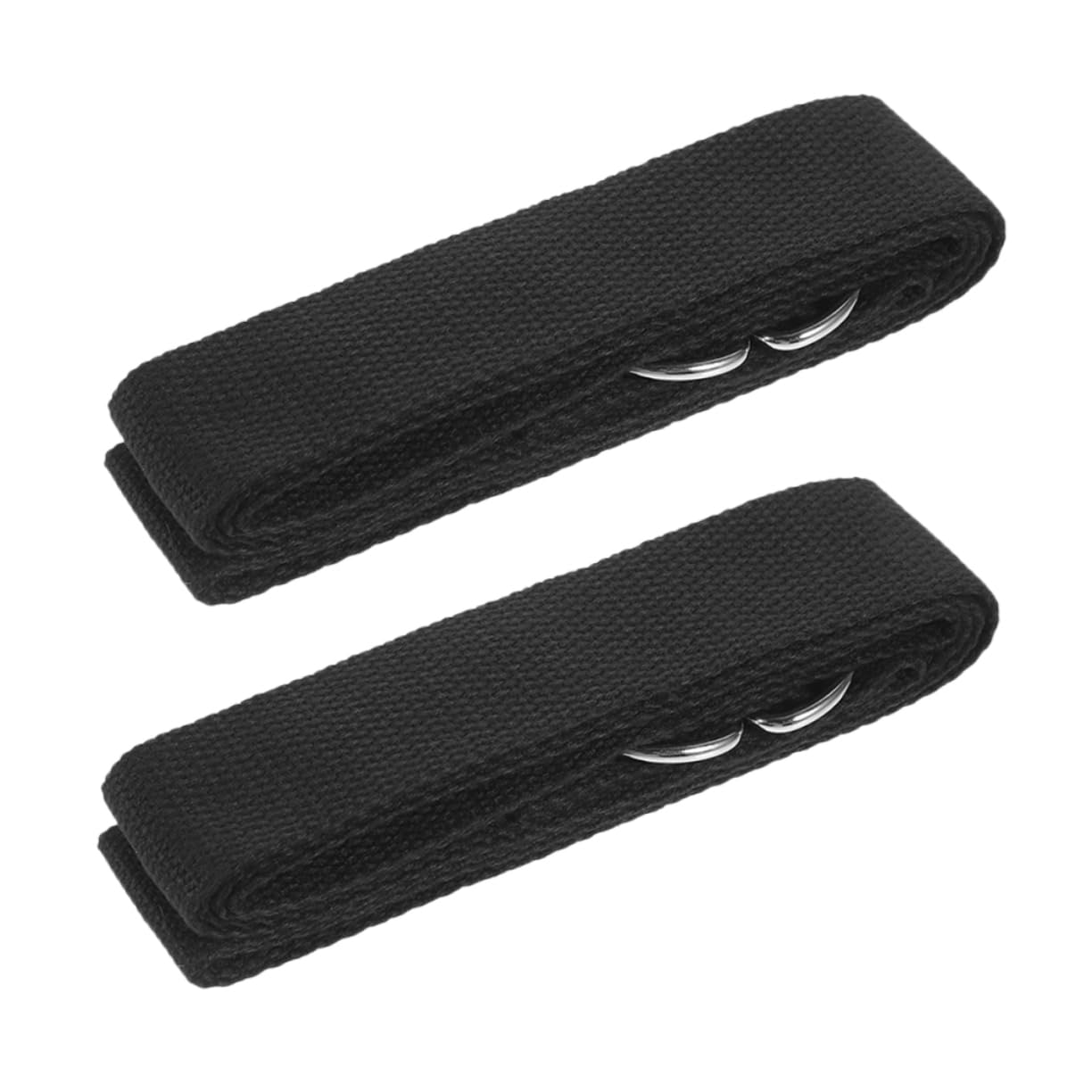 10piezas Correa De Yoga Ajustable Banda No Elástica De Estiramiento Para Ejercicio y Suministro De Yoga Color Negro