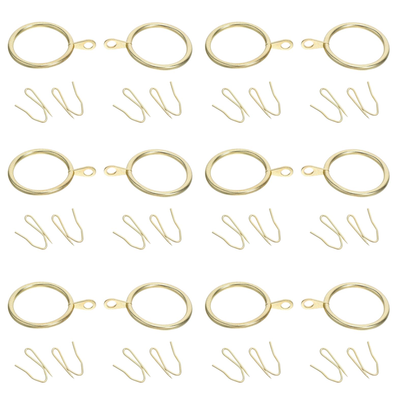 BESPORTBLE Anneaux de Tringle à Rideaux en Métal avec Œillets, 100 Sets