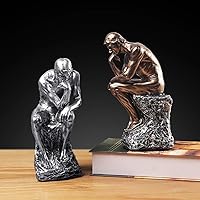 Vista 2 de Creative Thinker - Estatuas individuales para decoración de sala de estar, 9.6 pulgadas de alto, escultura única que mejora la creatividad y la Cobre