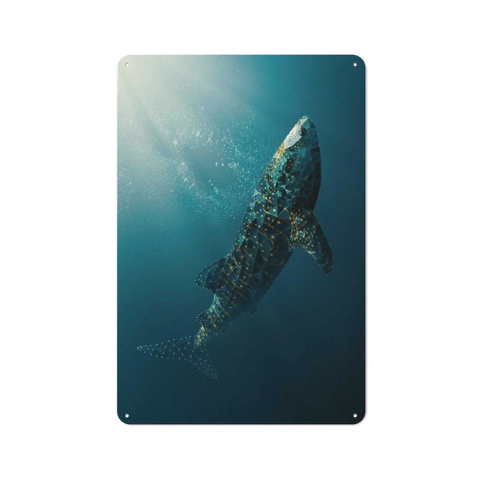 Junmoney Style Ocean Giant Retro Tin Sign 30X20cm For Café Or Restaurant, Housewarming Wall Decor For People Furnishing Café And Restaurant