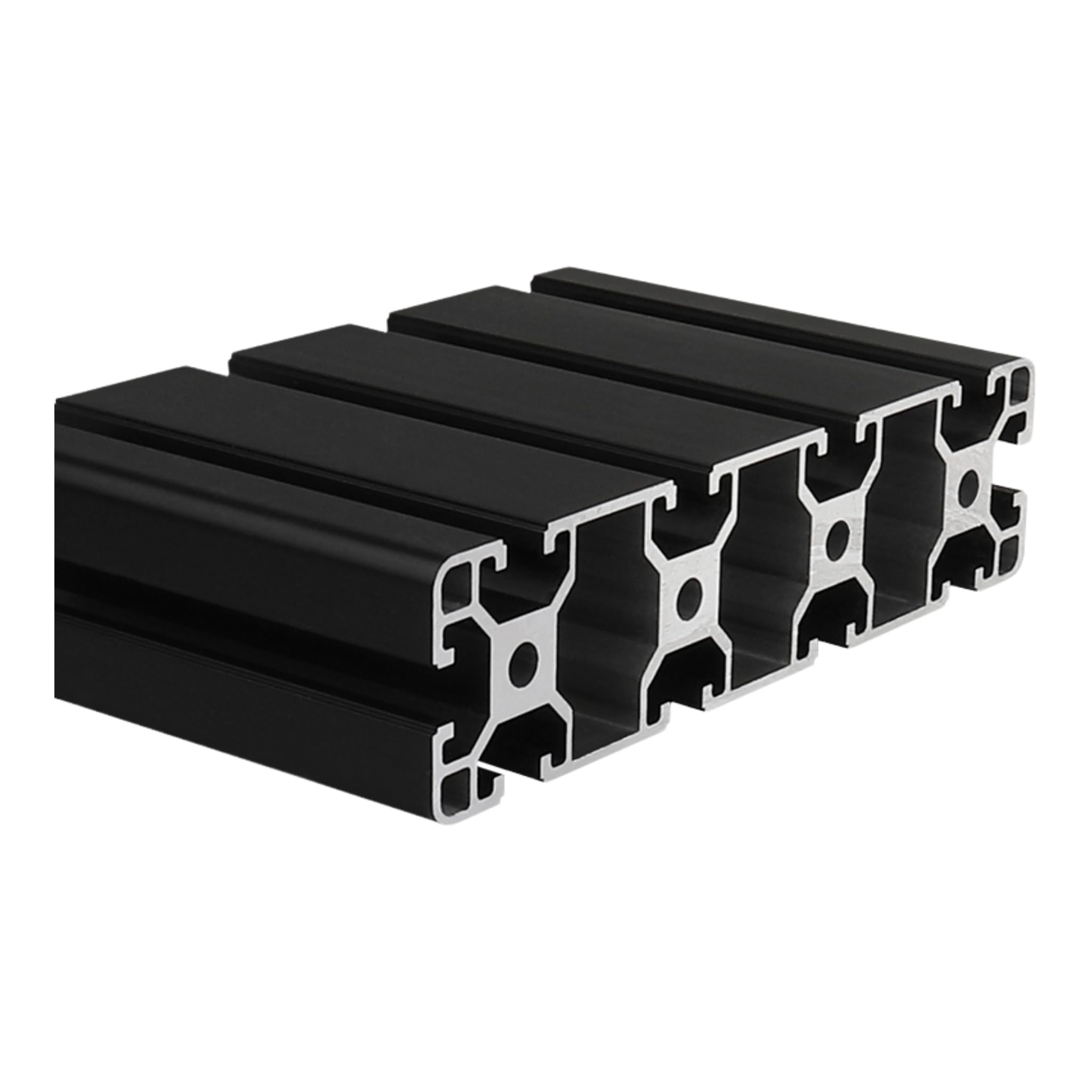 Profil aluminiowy 40160 profil aluminiowy 570 mm typ T czarny profil aluminiowy 40 x 160 europejski standard anodowana szyna liniowa wytłaczana, 1 sztuka, do drukarek 3D DIY i CNC