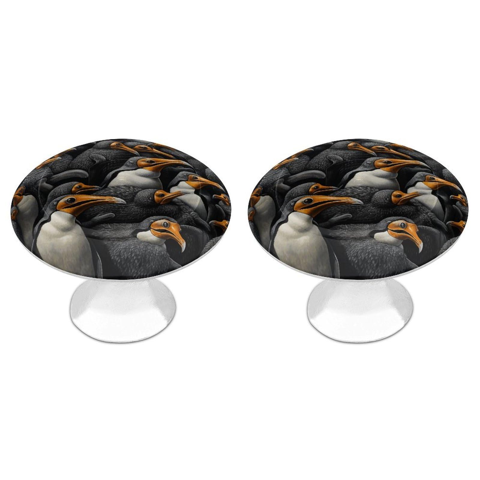 Btcowzrv Style A Group Of Penguins 2 Pack Cabinet Knobs Drawer Pulls