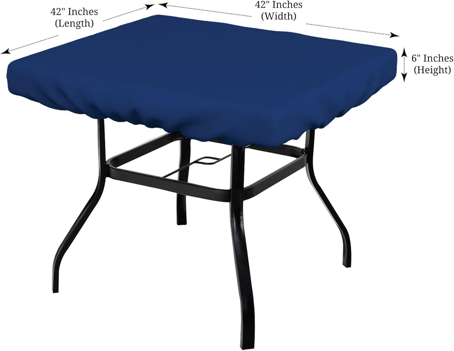 Covers & All Square Table Top Cover, 18 Oz Heavy Duty Waterproof UV & Weather Resistant Patio Table Cover, Outdoor Table Cover for Patio Outdoor Furniture & Coffee Table (42"L x 42"W x 6"H), Blue)