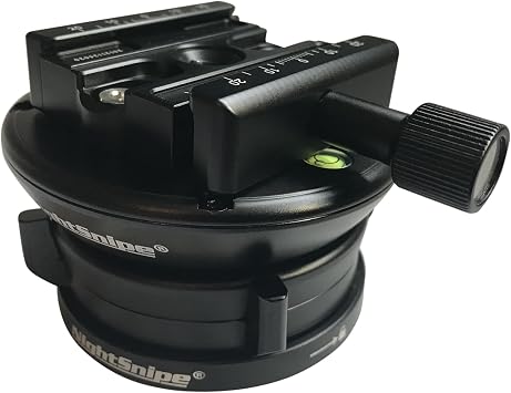 NightSnipe Tripod Leveling Head | Load Capacity - 55 pounds | 360 Movement