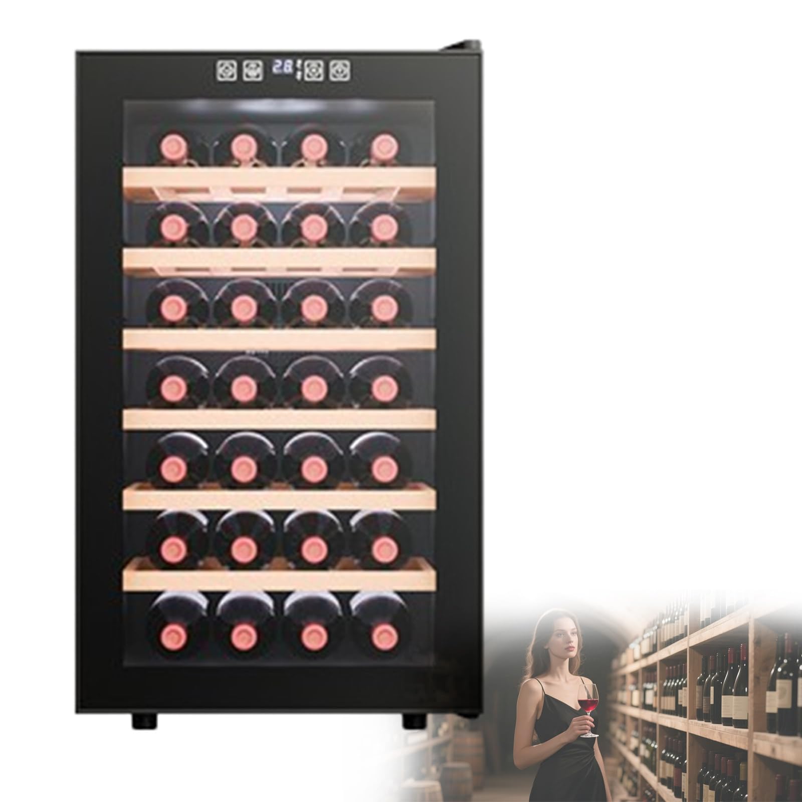 Kindevieft r37fjgh-883135 Wine Cooler White