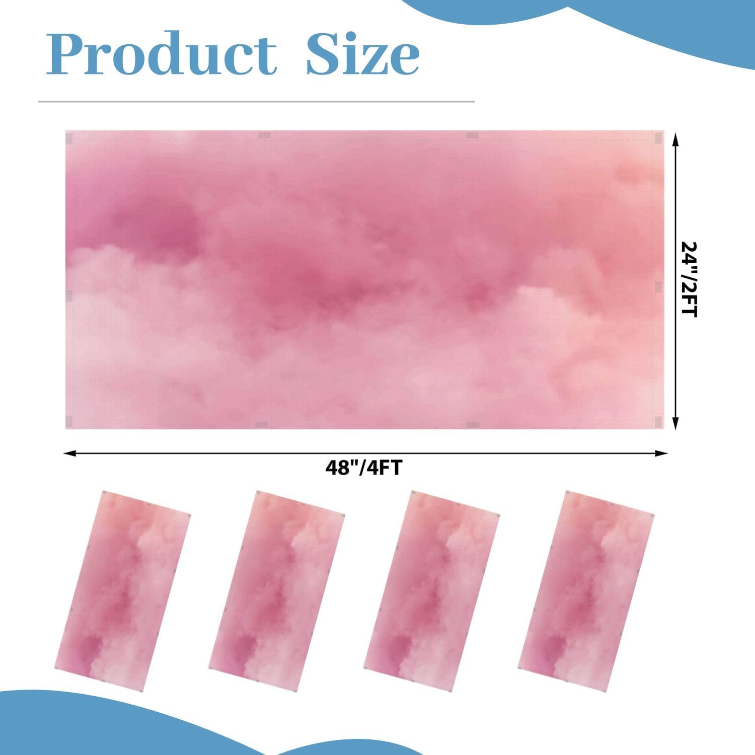 Fluorescent Light Covers for Ceiling Lights Cloud series Colorful cotton candy Soft fog clouds pastel colored Easy to Install Magnetic Light Filter for Classroom Office Hospitals School Home Decor