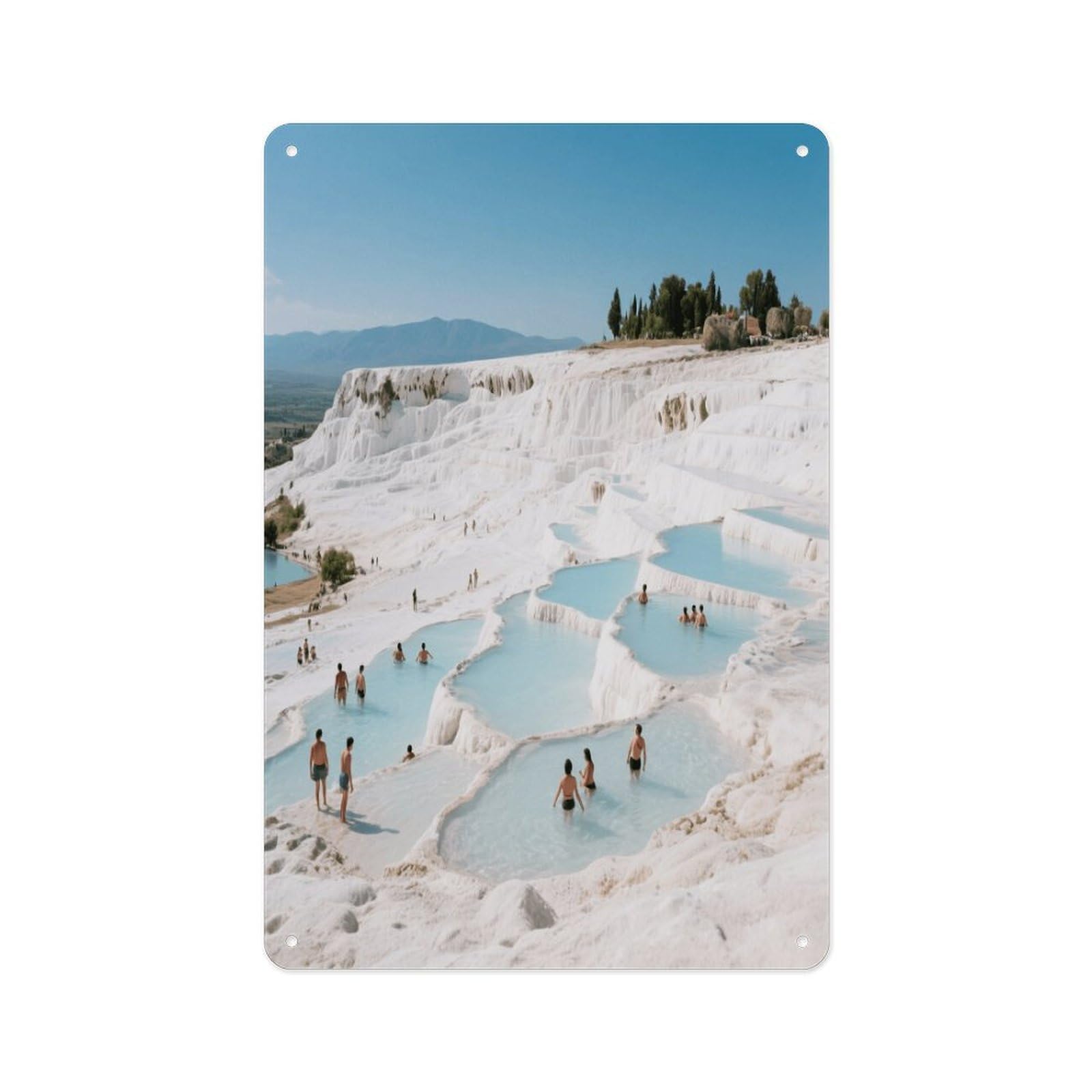 Fekiloot Style Hot Spring Pool Wall Decor Metal Signs Tin Signs Poster