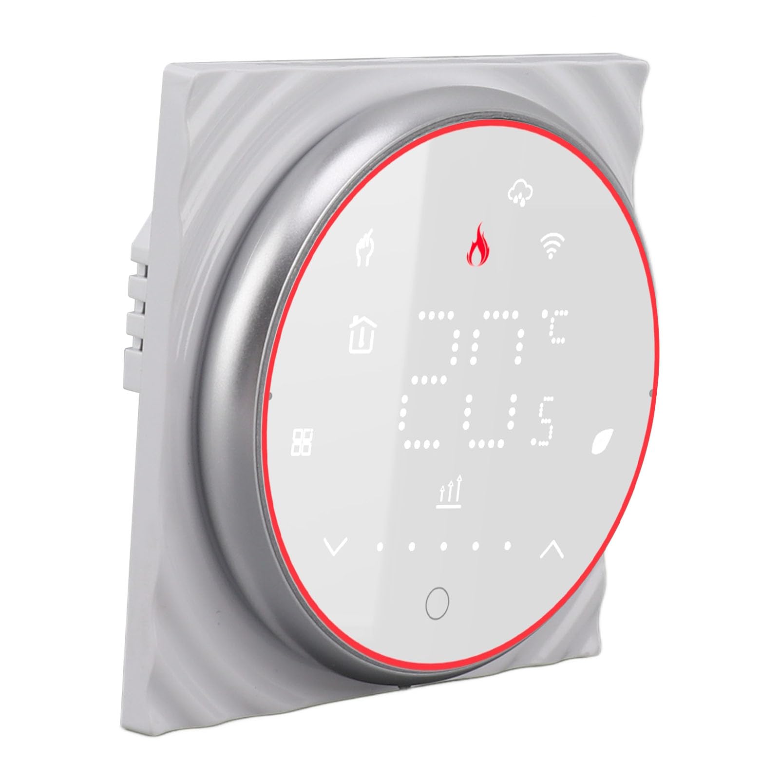 KUIDAMOS Termostato Inteligente Control WiFi Programable de Alta Precisión para Calefacción del Hogar y Montaje en Pared de CA 86 Mm 200 G (Blanco)