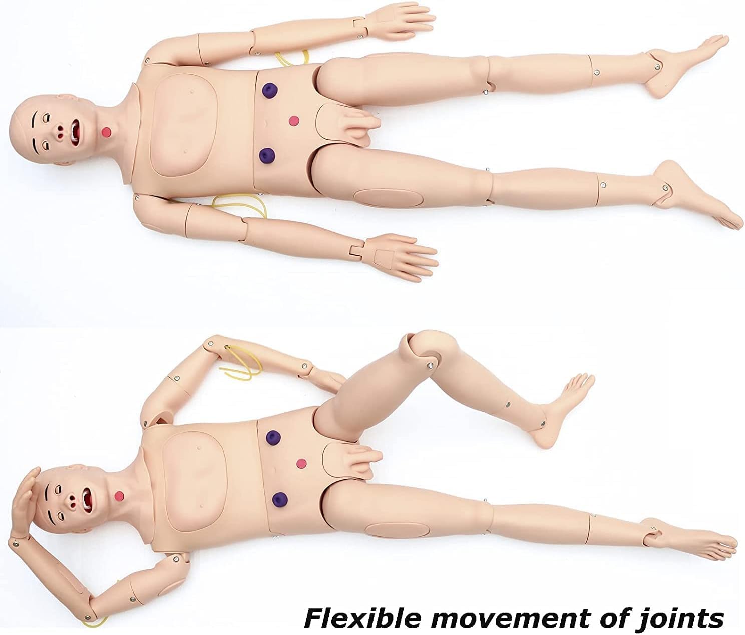 Fortgeschrittener anatomischer Krankenpflege-Trainingssimulator mit vollem Funktionsumfang, Modell eines Alten Mannes, Trauma-Erste-Hilfe-Notfallbohrer, medizinischer Dummy