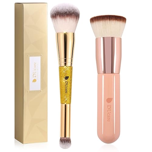 DUcare Brochas de maquillaje Cepillo corrector de doble punta para base de polvo