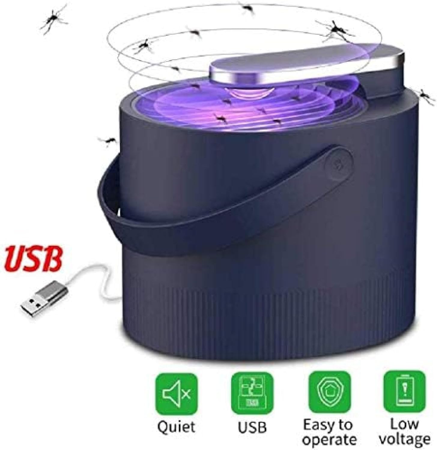 Lampa Na Komary Mosquito Killer Lampa Usb Fotokatalizator Elektryczny środek Odstraszający Owady Killer Trap Lamp Uv Smart Light, B