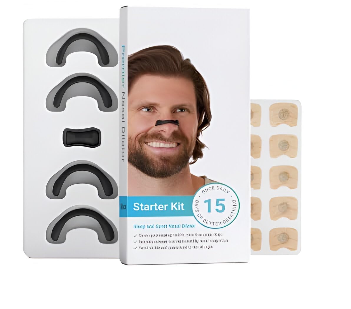Breathing Nasal Strip Starter Kit (15 Count, Multi) - Boost Oxygen Level, Reduce Snoring, Improve Sleep Quality - Sweat Resistant, Skin Safe Nasal Strips - Reusable Nasal Strips Snoring Solution-image-41