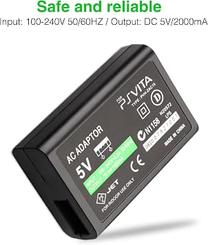 PS Vita Charger, AC Adapter Wall Charger Compatible with Sony PlayStation Vita 2000 (Only Compatible with PSV 2000)