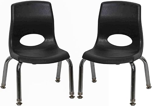 Vista 18 de Silla para Niños de Factory MyPosture Plus de 14", Gris con Patas de Cromo, Juego de 2, Solución de Asiento Ergonómico Apilable para Aulas