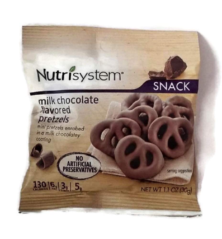 NutrisystemSnack - Milk Chocolate Flavored Pretzels 130 Cal, 3g Fiber, 5g Protein (6 - 1.1 oz pkgs)