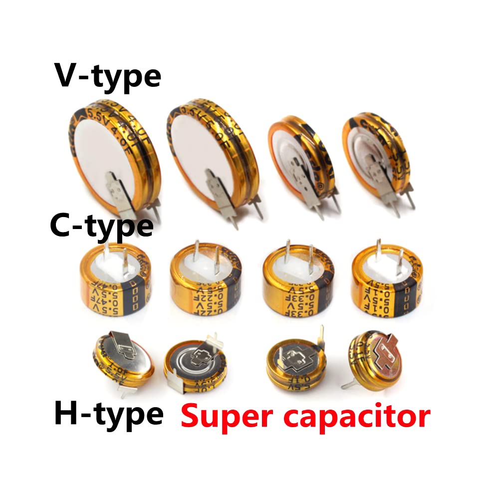 2PCS 5.5V Button Type Farrah Supercapacitor V/H/CType,C-Type 0.1F 5MM