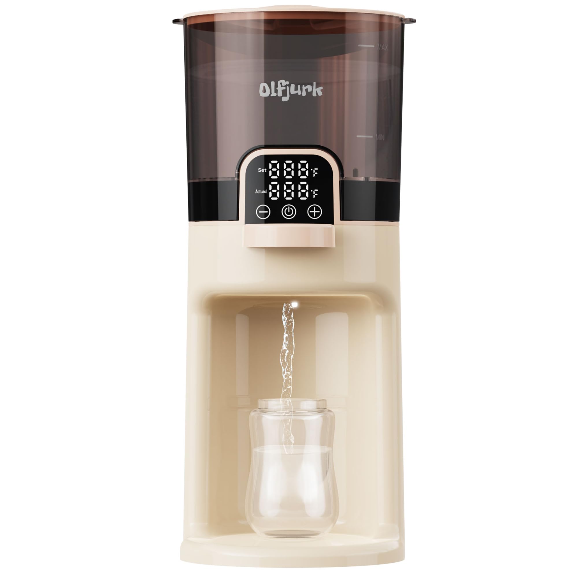 Calentador instantáneo de biberones, dispensador de agua tibia para hacer botellas de fórmula al instante, contenedor desmontable fácil de limpiar, mantiene el calor 24/7, temperatura ajustable (beige