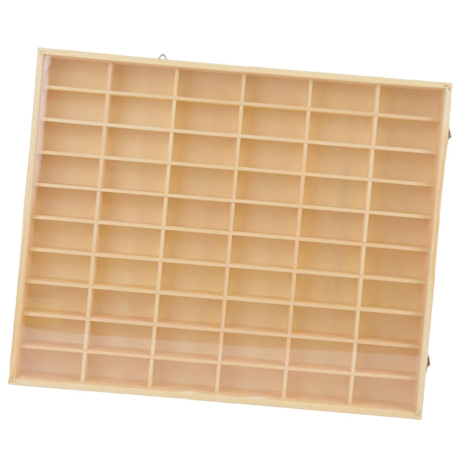 Alcxazs Handmade Wooden Shelf Storage Stand Holder Organizer For, 60 Grids