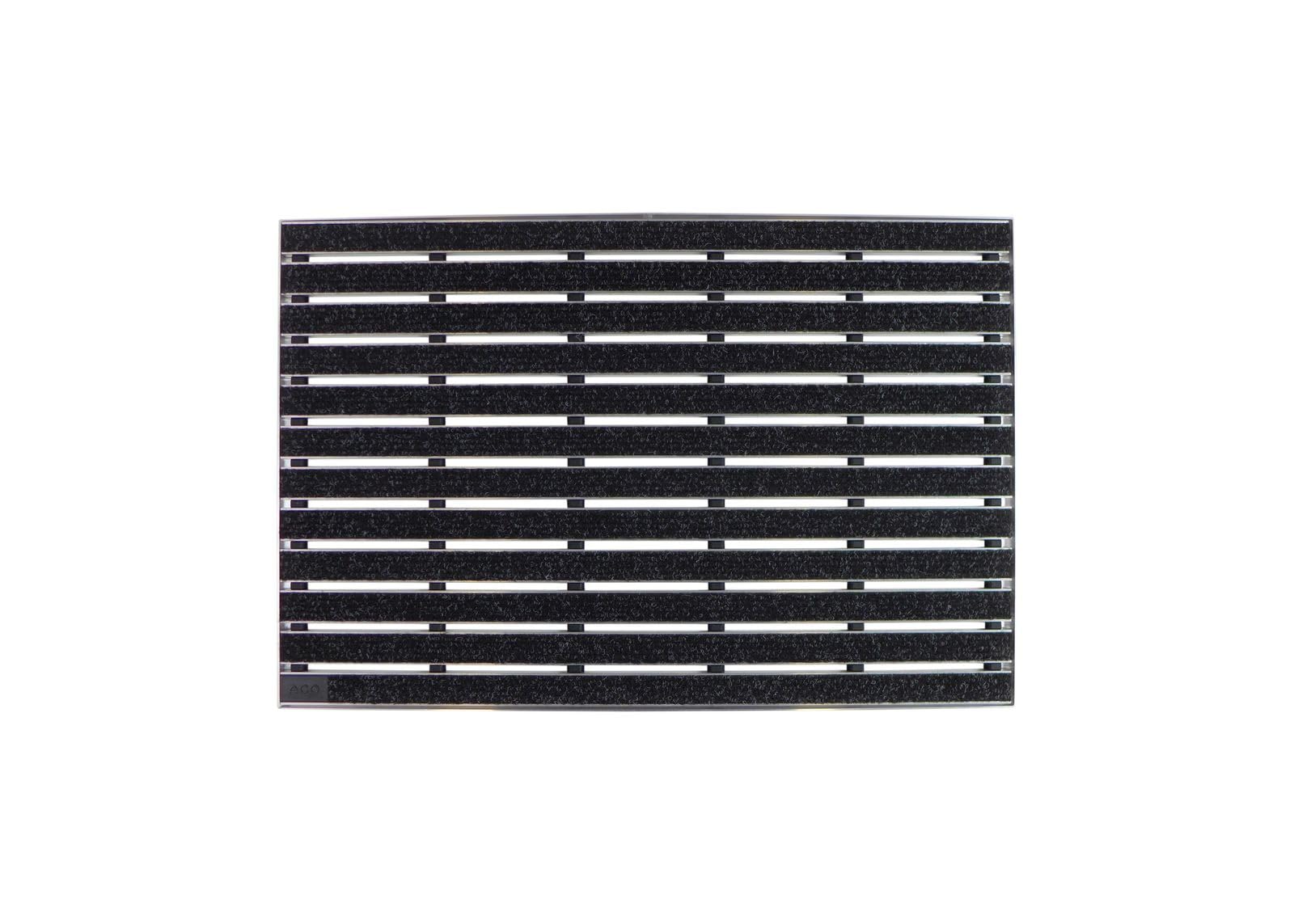 ACO Self® Schuhabstreifer Rips Anthrazit mit Alu Winkelrahmen 60 cm x 40 cm (B x H)