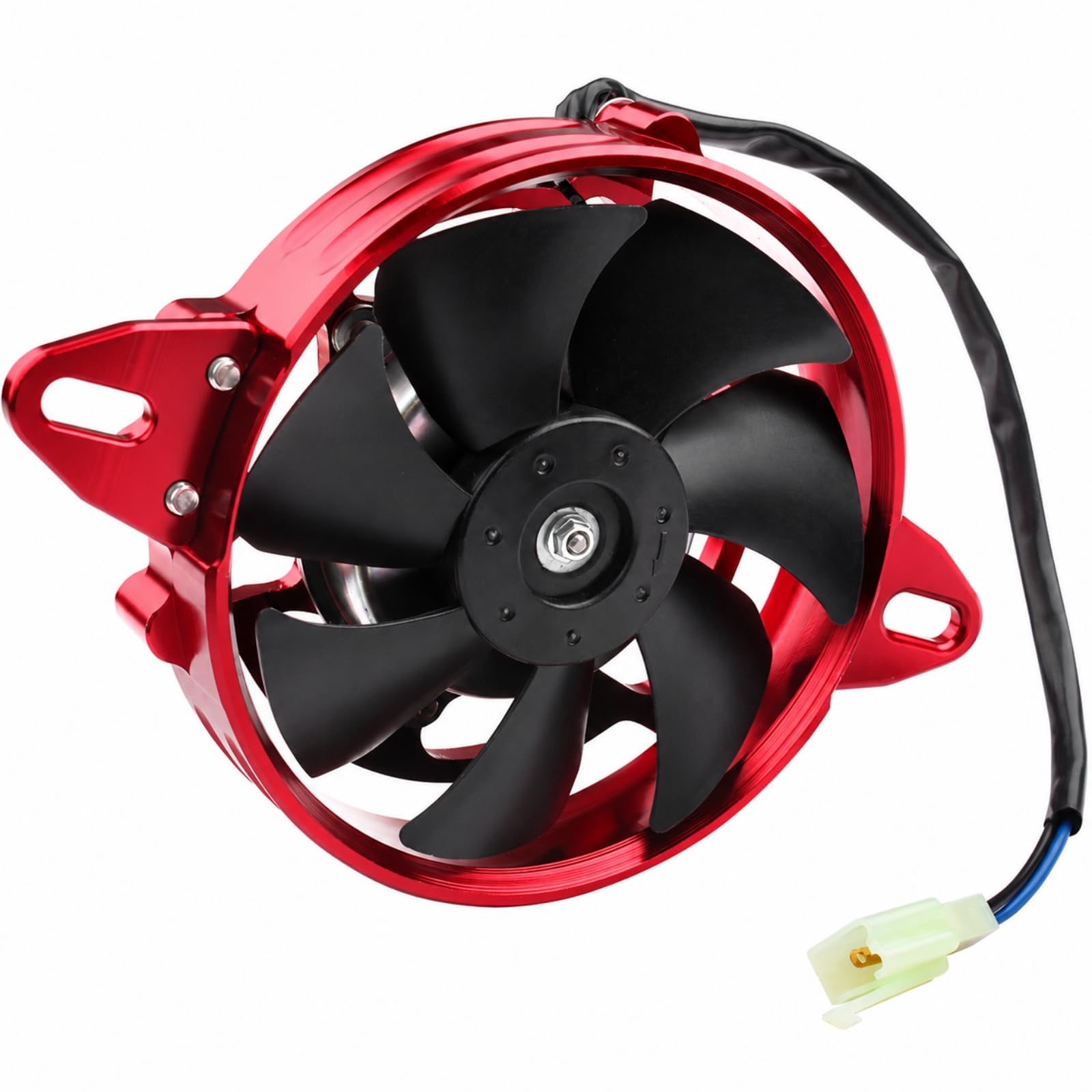 Qianly Ventilador Radiador 4 Pulgadas Ventilador Radiador con Carcasa Aluminio Ligero para Vehículos Terreno