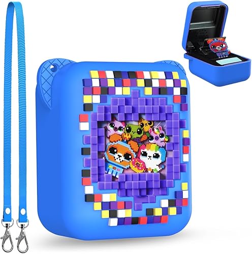 Miniatura 1 de BEARDDO Bitzee - Funda de silicona para juguete interactivo digital para mascotas, funda protectora para niños, funda de piel azul con cordón para