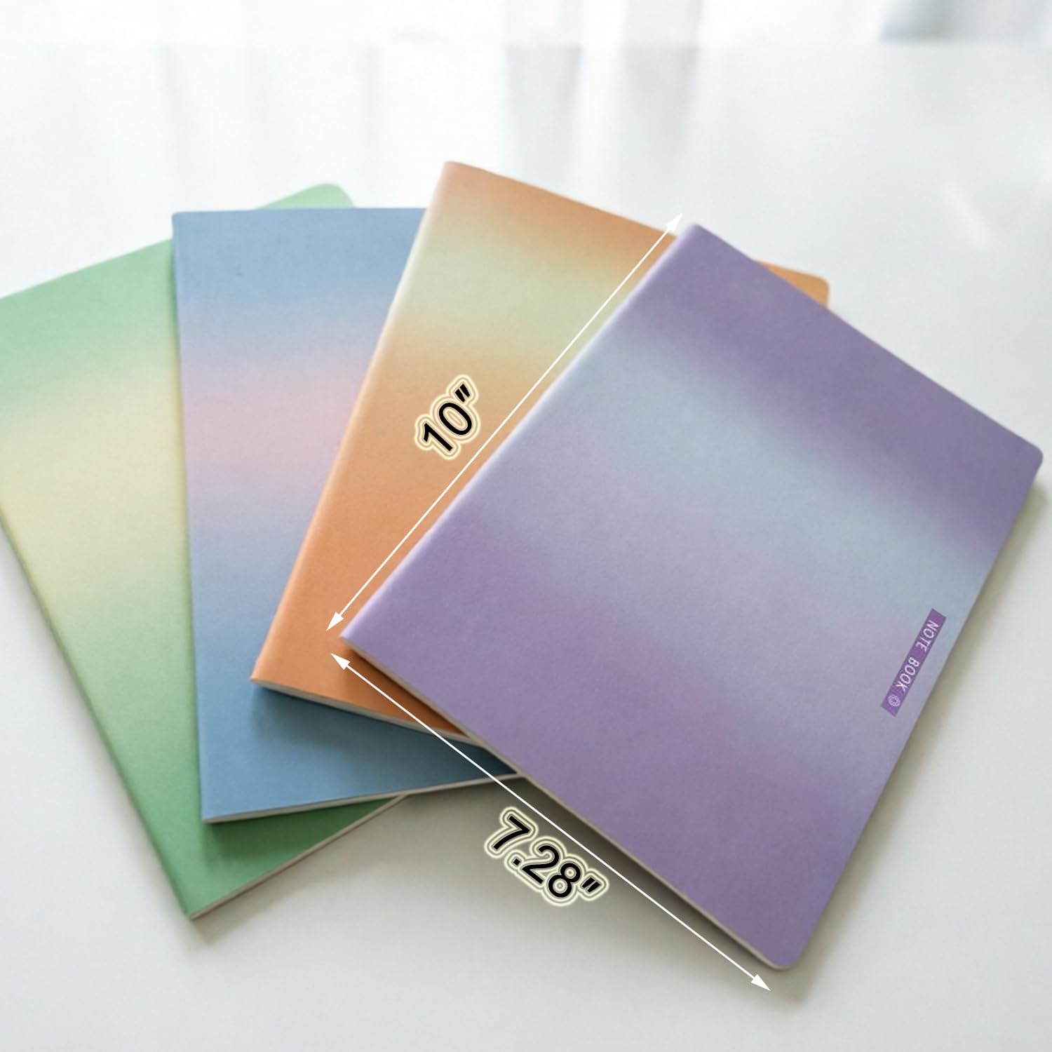 Lot de 20 carnets d'écriture lignés de 18,19 x 25,4 cm, format B5, journal intime pour étude, notes à papier ligné pour l'école, le bureau (20, 4 couleurs, 48 feuilles de chaque, 96 pages)