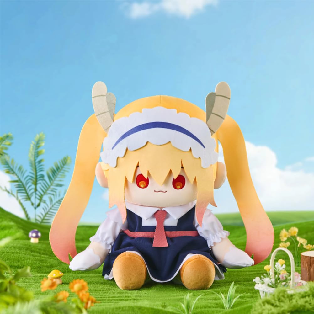 Kanna Kamui Plush Figure Pillow Anime Kobayashi Kanna/Tohr Stuffed Figure Sitting Character Soft Cushion Sofa Home Decoration Gifts 30CM — view 2